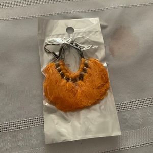 Yellow tassle earrings